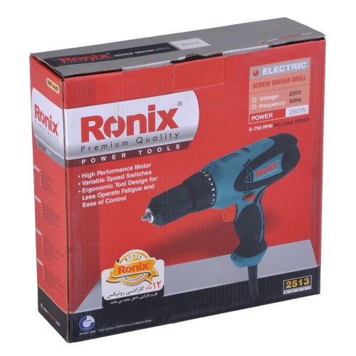 دریل Ronix پیچ گوشتی برقی ترکمتردار مدل 2513